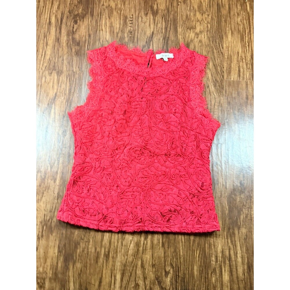 Irini Los Angeles Floral Eyelash Lace Red Tank Top XL Buckle Brand